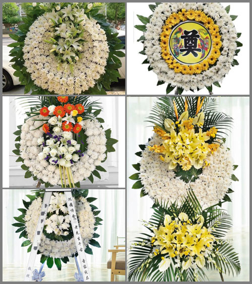 河南南阳镇平县侯集镇辛庄寨村花圈速递